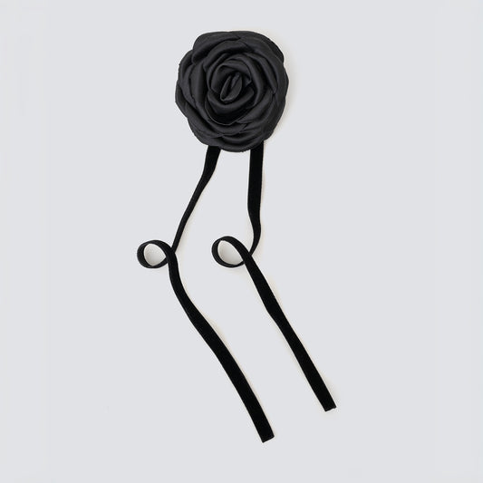 flower hair black