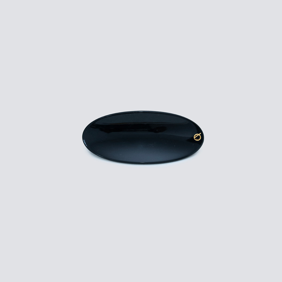 fivela de cabelo oval noir