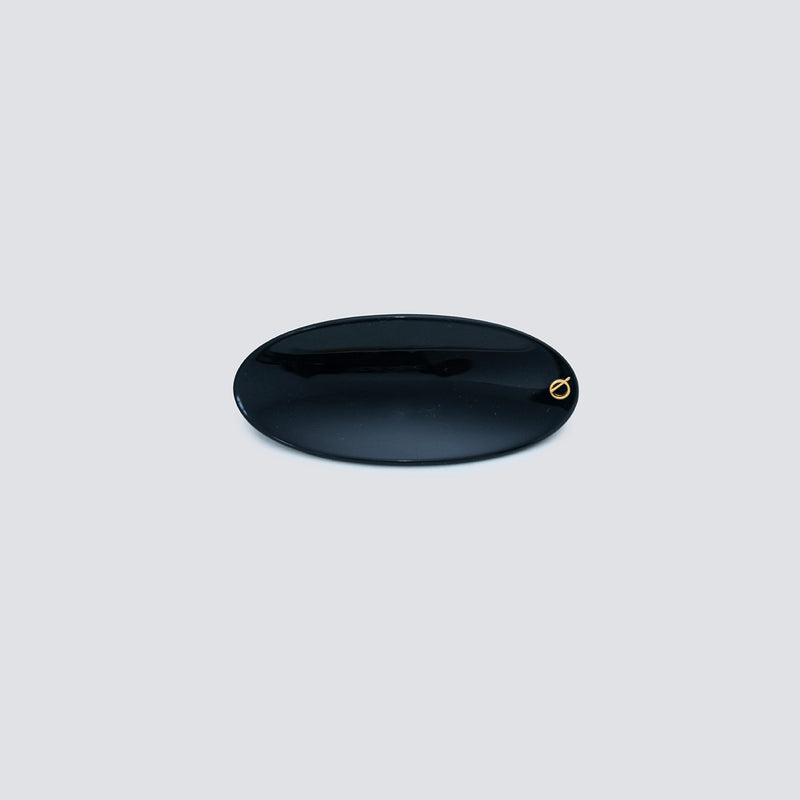 fivela de cabelo oval noir