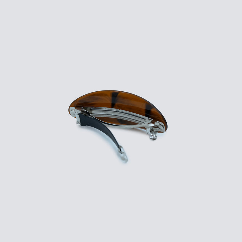 fivela de cabelo oval toffee