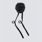 flower hair black