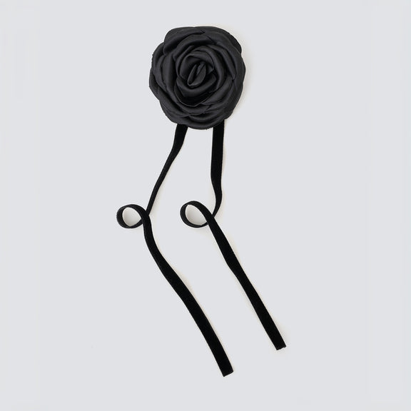 flower hair black