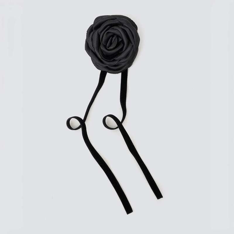flower hair black