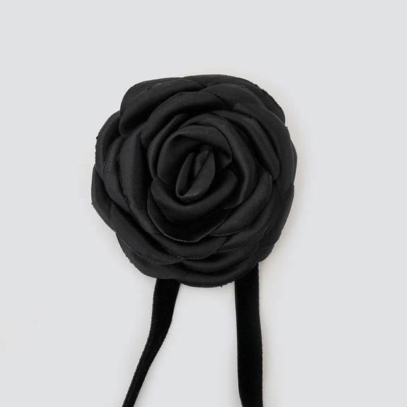 flower hair black