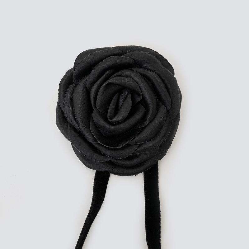 flower hair black