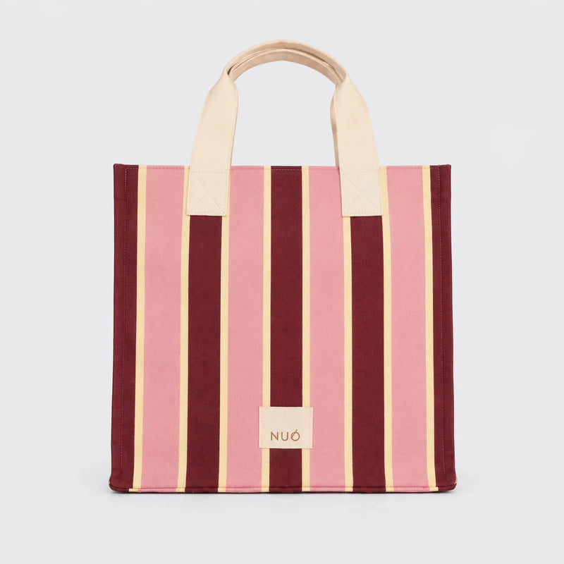 Bolsa Tote Listras Bordô
