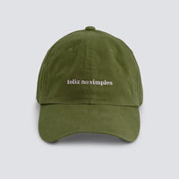 boné dad hat feliz no simples musgo