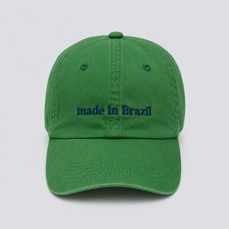 boné dad hat made in Brazil verde bandeira estonado