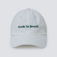 boné dad hat made in Brazil off white