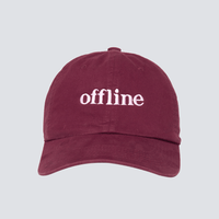 boné dad hat offline bordô