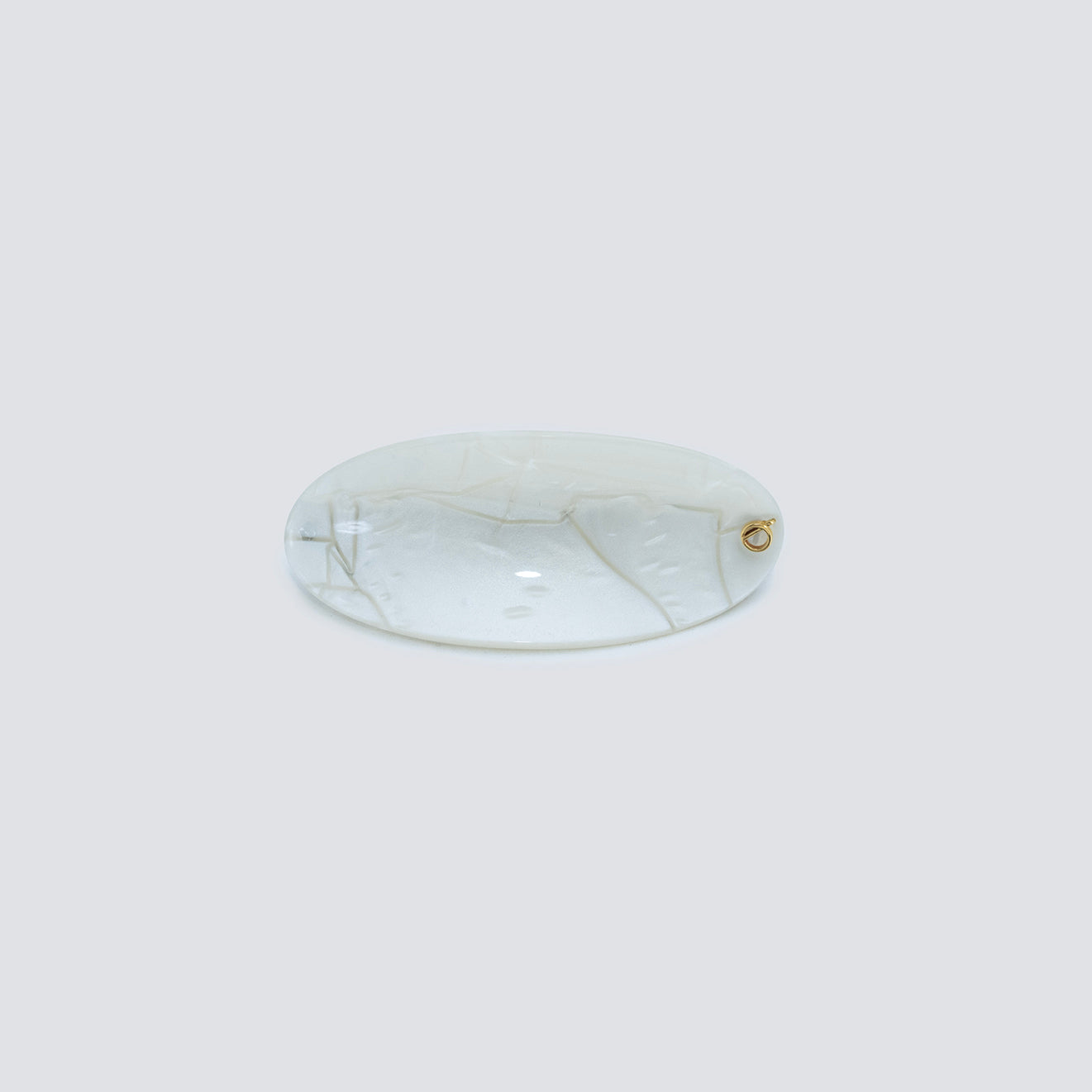 fivela de cabelo oval vanilla