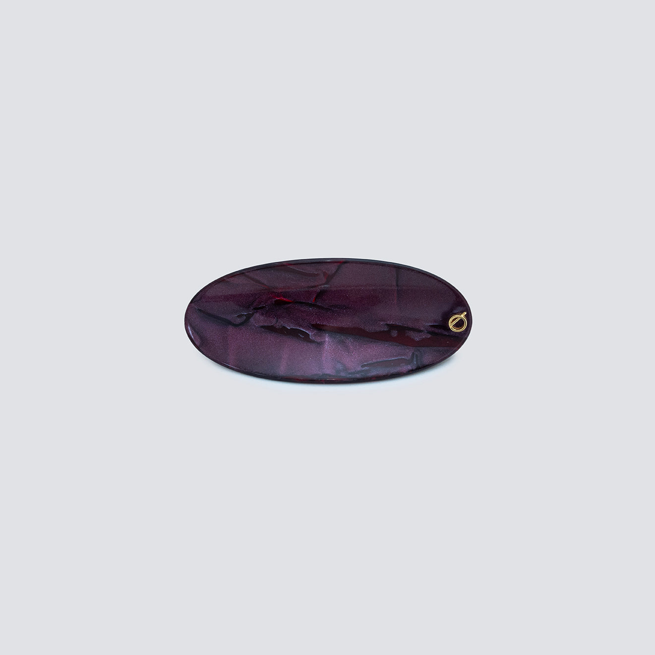 fivela de cabelo oval ruby