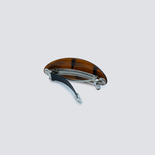 fivela de cabelo oval toffee
