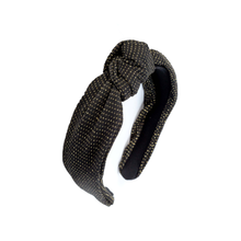 Carregar imagem no visualizador da galeria, tiara para cabelo turbante lurex preta
