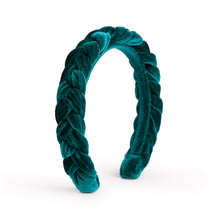 Carregar imagem no visualizador da galeria, tiara para cabelo trançada verde
