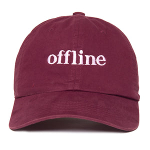 boné dad hat offline bordô