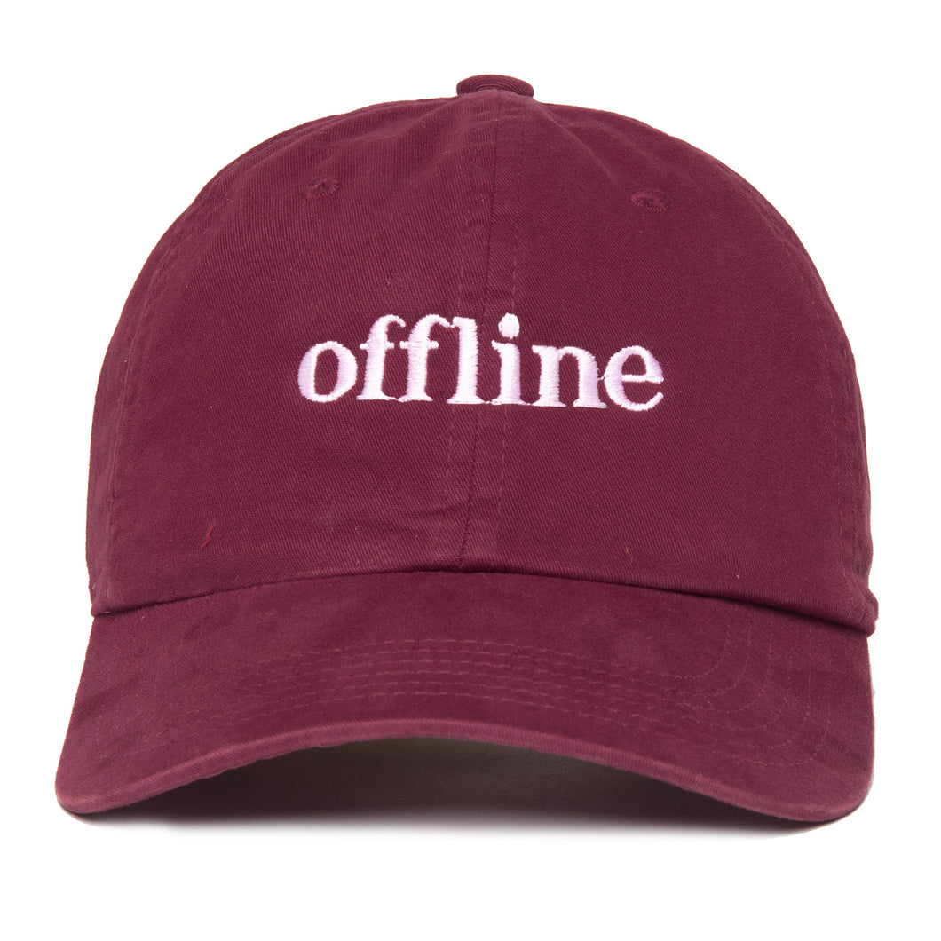 boné dad hat offline bordô