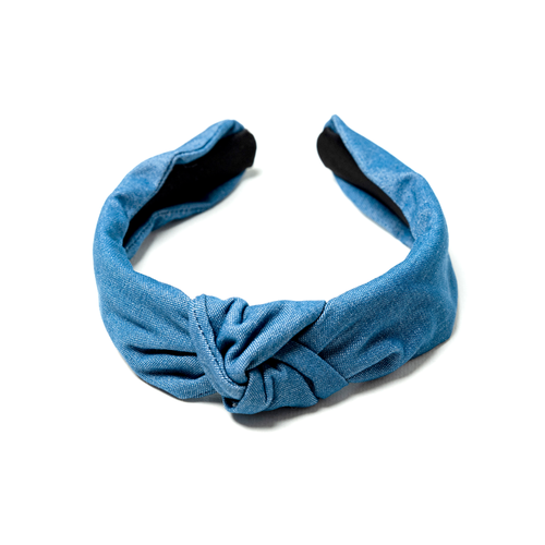 tiara para cabelo turbante jeans