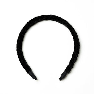 tiara para cabelo twist preta veludo