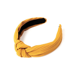 tiara para cabelo turbante amarela