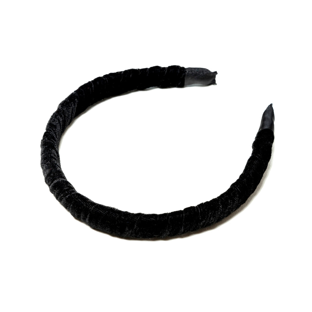 tiara para cabelo twist preta veludo